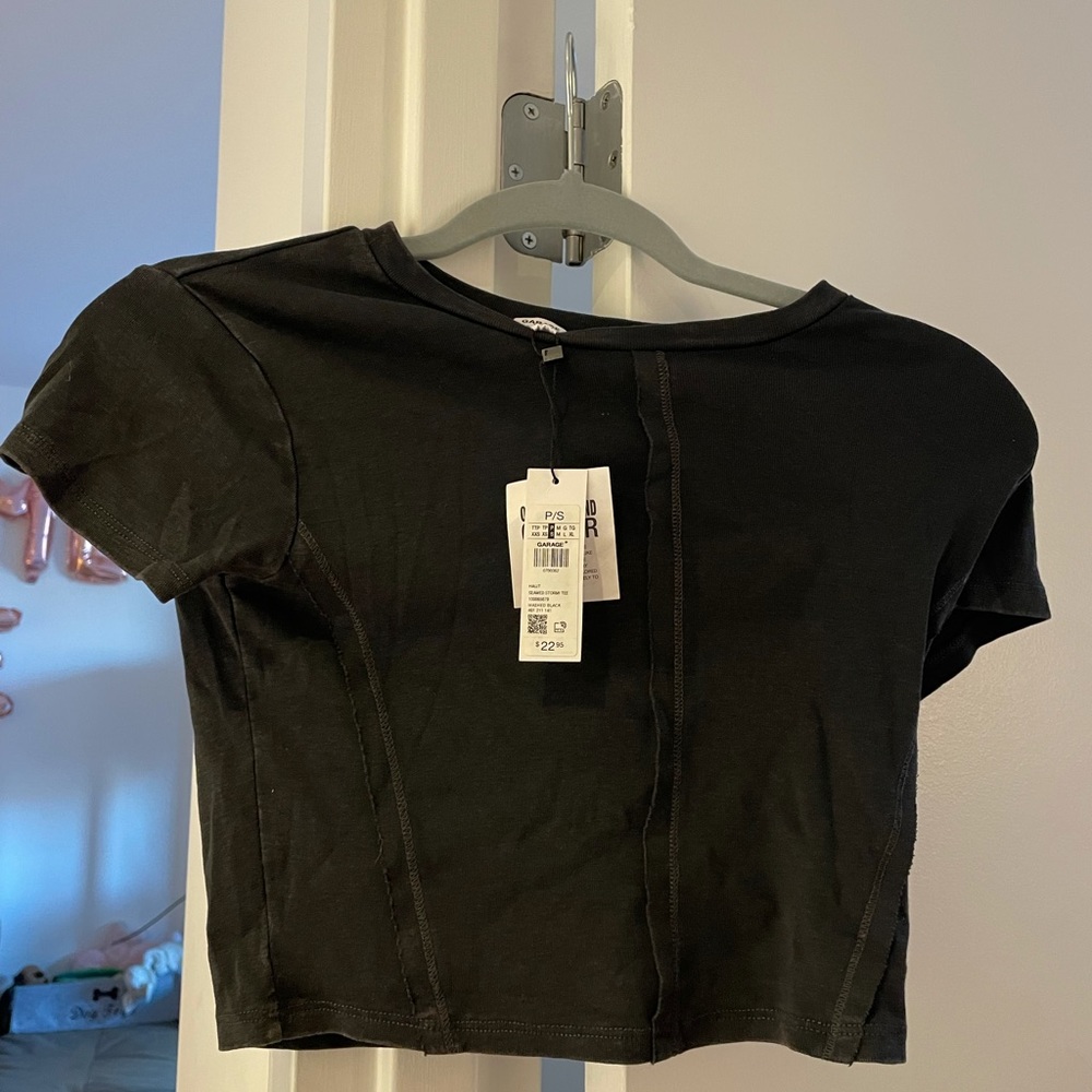 Black crop top